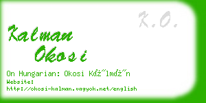 kalman okosi business card